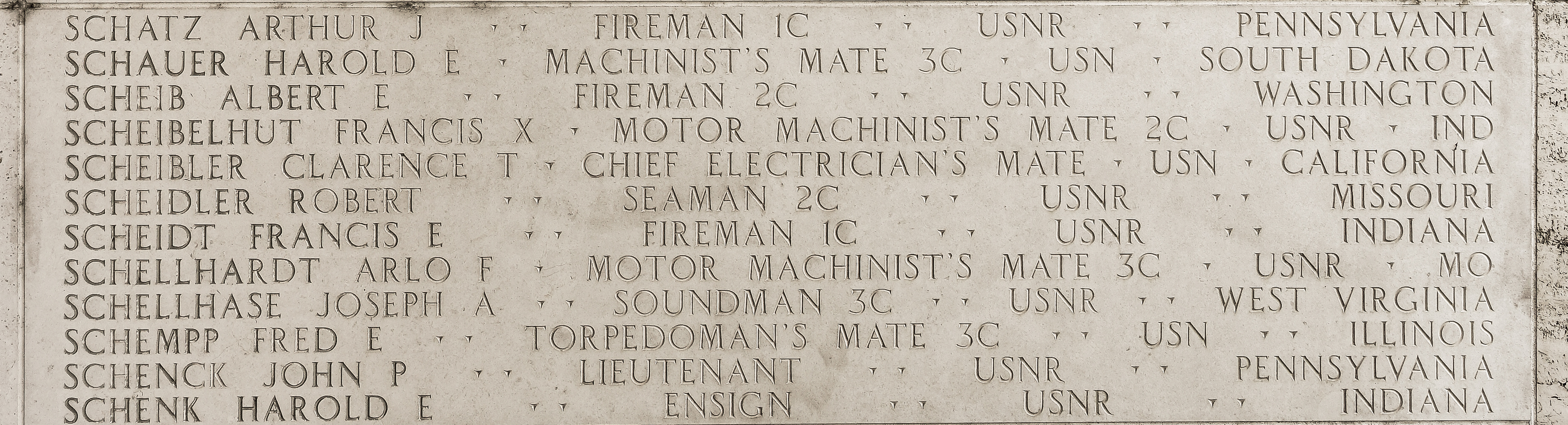 Fred E. Schempp, Torpedoman's Mate Third Class